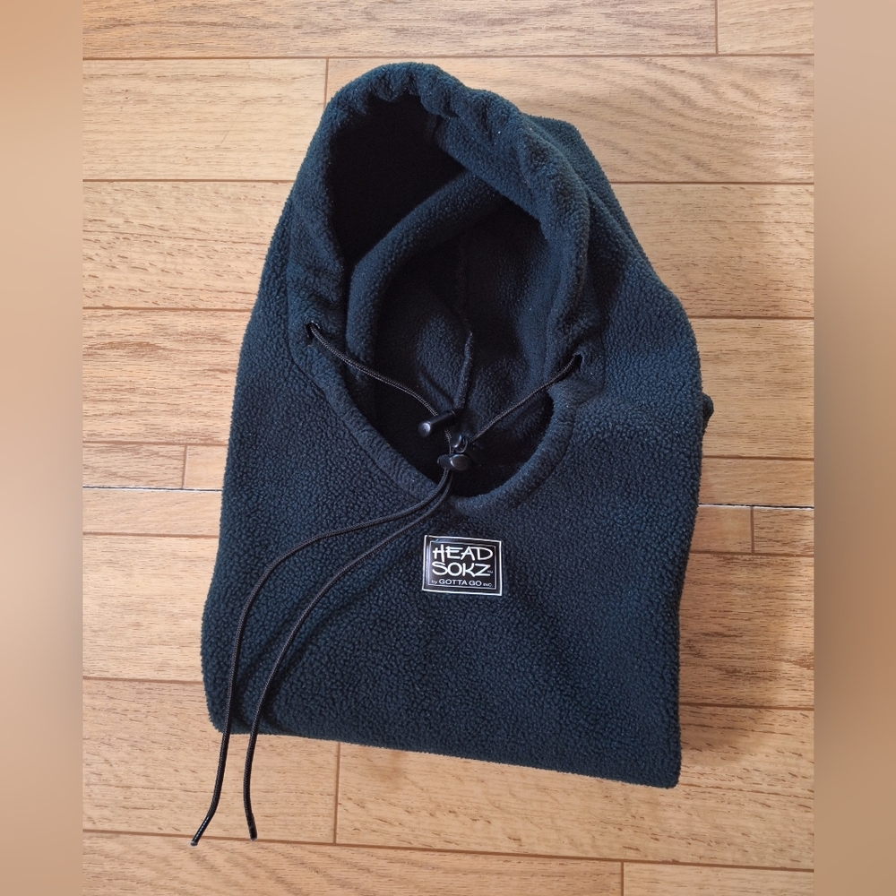 HEAD SOKZ 90s USA Made by Gotta Go Hood Hat Polartec Fleece Neck Cover Green